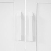 Mendler Arredo Bagno Serie HWC-A85 Legno Bambu e MDF Mobile sottolavabo Bianco