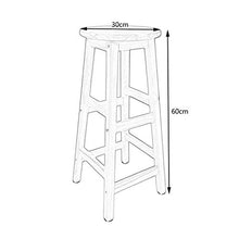YS Sedia in Legno Massello con Gambe Quadrate, Alto Tabby, Cucina Domestica, Isola, Colazione, Piede, Sgabello da Bar,Beige,60 cm