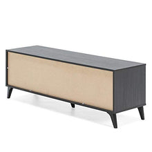 VS Venta-stock Mobile TV Koln 2 Porte e 1 cassetto, Color Nero Spazzolato e Legno, 136,5 cm (Larghezza) 40 cm (profonditá) 48,5 cm (Altezza)