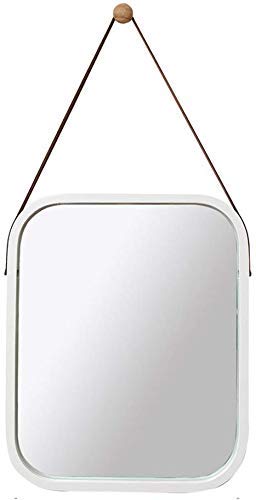 JKCKHA Parete Specchio del Bagno a Parete Nordic Specchio Rotondo Dressing Specchio, Specchio, Bagno Decorazione, Specchio Appeso (Colore: Bianco, Size: 33 * 40,5 Centimetri) Decorazioni per la casa