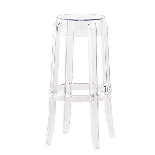 Bar chair Bar Stool High Chair Acrylic scandinava Stile Trasparente Semplice Antiscivolo Anti-abrasione Home Office Ufficio Studio Restaurant Cafe 1 Confezione (Size : 75cm)