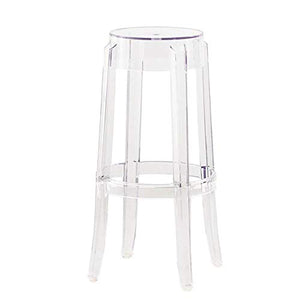 Bar chair Bar Stool High Chair Acrylic scandinava Stile Trasparente Semplice Antiscivolo Anti-abrasione Home Office Ufficio Studio Restaurant Cafe 1 Confezione (Size : 75cm)