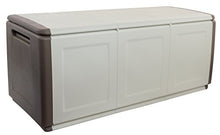 BAULE BAULI CASSAPANCA CASSAPANCHE IN RESINA DA ESTERNO A 3 MODULI TORTORA FANGO ECRU' 138x53x57h