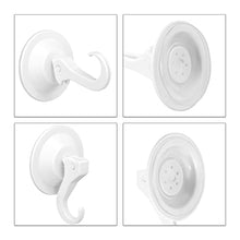 Relaxdays Ganci a Ventosa Forte, Set da 12 Appendi Accappatoi, 2 kg di Carico Ognuno, Appendi Accappatoio XL, Bianco