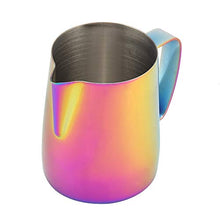 Rockyin 350mL Acciaio Inossidabile Tazza di caffè della Tazza Bella della Schiuma di Latte Brocca for Latte Art di Sette Colori