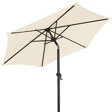 Deuba Ombrellone da giardino Ø 200cm UV40+ manovella funzione inclinazione idrorepellente spiaggia esterno terrazza patio beige