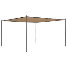 E E-NICES Gazebo con Tetto Piano 4x4x2,4 m Beige