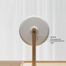dhcsf Lampada a Specchio a Specchio a soffitto a soffitto in Legno massello con Lampada con Lampada Portatile Portatile Desktop Specchio per vanità Ricaricabile con stoccaggio