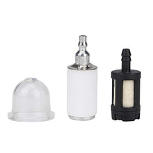 Rockyin 1.5 Metri 3 diametri del Tubo Tubo Carburante con Snap in Primer Bulb, Filtro Carburante Fit for Zama Stihl