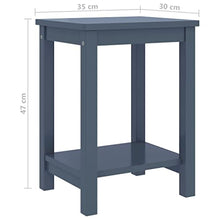 vidaXL Comodini 2 pz Grigio Chiaro 35x30x47 cm in Pino Massello