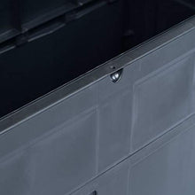 Tidyard Baule in Plastica | 320 L | 119 x 46 x 60 cm | Contenitore per Giocattoli da Esterno Giardino | Nero