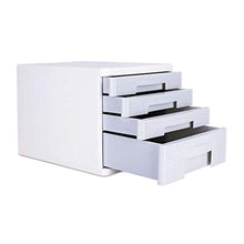 Archivi di File Forniture di Alta qualità Livelli Alto-Trasparente Resina cassetti Data Storage Box Office Tavolo Desktop Cupboard Pp di plastica - 26.5x34.4x25cm libreria (Color : White)