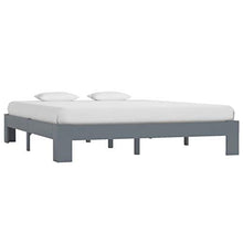 FAMIROSA Giroletto Grigio in Legno Massello di Pino 160x200 cm