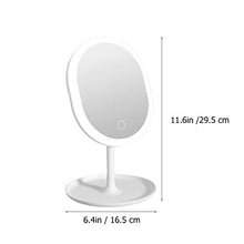 VORCOOL Specchio per Il Trucco A LED Specchio per Il Trucco da Tavolo Specchio per Il Trucco Ovale Ingrandimento da Tavolo Specchi per La Casa da Tavolo Bagno Doccia da Viaggio
