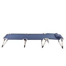 Lettino Prendisole Pieghevole,Lettino da Giardino,Sdraio Pieghevole Alta con Poggiatesta Rimovibile,in Alluminio Antiruggine,Traspirante,Lettino a Sdraio Mare Spiaggia Piscina,192x62x30cm(blu)