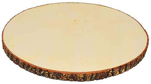 Vetrineinrete® Base in Legno a Forma di Tronco 30 cm Decorazione Tavolo centrotavola alzatina Disco Tondo per composizioni rustiche sottovaso Shabby Chic P25