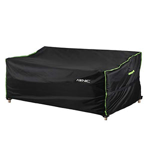 AWNIC Telo Copridivano 2 Posti da Giardino Copertura Divano Esterno Impermeabile TÜV Rheinland Certificato Resistente ai Raggi UV 420D Poliestere 160x85x61/71cm