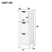 WGYDREAM Comodino unità di Stoccaggio dell'Armadio Comodino Bianco con 3 Cassetti Cassettiera Cassettiera Camera da Letto per Bagno Soggiorno Nursery