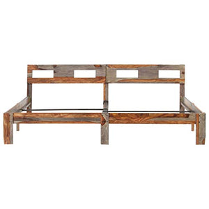 Montloxs Camera da Letto giroletto in Legno massello di Palissandro, Stile Moderno familiare Pratico giroletto in Legno massello di Palissandro 205 x 205 x 73 cm -Grigio Stile 2