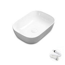 LHY BATHLEADER Lavandino di Ceramica dei bagni, lavandino Ovale del contatore Montato Superiore, lavabo di Arte Ultra Sottile,White