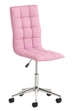 CLP Sgabello Lavoro Peking in Similpelle I Sgabello Ufficio Imbottito I Sgabello Studio, Colore:Rosa