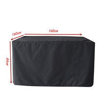 THJ - Set di mobili da giardino, impermeabile, resistente, in tessuto Oxford 210D, per set di cubi, mobili da giardino (nero, 160 x 160 x 84 cm)