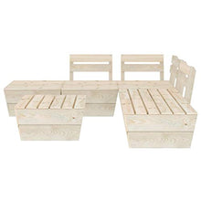 SKM Set Divani da Giardino su Pallet 6 pz in Legno Abete Impregnato (84.5kg)