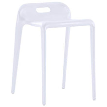 Tidyard Sgabelli Impilabili in Plastica Moderni Industriali,Sgabelli Alti da Bar Cucina 4 pz Bianchi