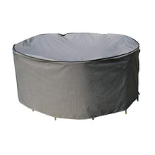 SORARA Copertura Protettiva per Tavolo Rotondo e Set Sedia | Grigio | Ø 203 x 90 cm | Idrorepellente