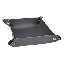 Vassoio portaoggetti in pelle Organizer per gioielli Snap Catchall Bowl Accessori Stoccaggio Vassoio ribaltabile EDC per comodino o ingresso per uomini o donne per viaggi, casa o ufficio
