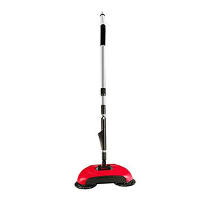 SSAYY Mop Spazzatrice A Caldo Spingere A Mano Spingere A Mano Scopa Magica Paletta per La Spazzatura Pacchetto per La Pulizia della Famiglia Spinta A Mano Spazzatrice Mop- Rosso