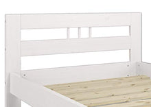 Erst-Holz Solido Elegante Letto Bianco in Pino massello 90x200 con doghe rigide 60.64-09W