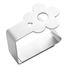 DOITOOL 4Pcs in Acciaio Inox Tovaglia Clip di Stile del Fiore del Pannello Esterno Tavolo Regolabile Morsetti Tavolo della Copertura del Panno Morsetti Supporto per La Casa di Nozze