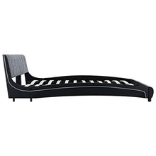 SKM Letto con Materasso Nero in Similpelle 180x200 cm (54.75kg)