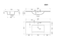 Set di mobili da bagno Firenze 90 (5 parti/B) antracite satinato e specchio LED