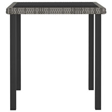 FAMIROSA Tavolo da Pranzo da Giardino Grigio 70x70x73 cm in Polyrattan