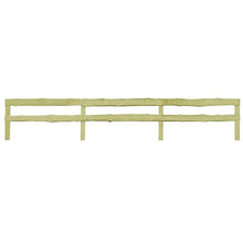 vidaXL 2x Legno di Pino Impregnato FSC Pannelli di Recinzione a 2 Sbarre Immarcescibile con Montanti Recinto Giardino Palizzata 510x90 cm