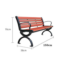 Panca da giardino, da giardino, da terrazza, da giardino, in plastica, in legno, per il tempo libero, da esterno, 2-3 posti, da cortile, in metallo, in ghisa, per fila, sedia da veranda resistente