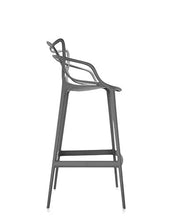 Kartell Masters Stool Sgabello, Tecnopolimero termoplastico Riciclato con Carica Minerale e Trattamento Soft-Touch, Grigio, H. 75