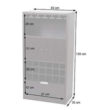 Mendler Portabottiglie Mobile per Vini HWC-F66 35x62x120cm Marrone Scuro