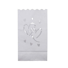 ARTFFEL Vola 30Pcs Hollow Fuori la Luce avvolge la Carta Fatta a Mano Fai da Te lumino votivo Lanterna avvolge Borsa Romantica for la Festa Nuziale Camera da Letto (Doppie Cuori) .Compleanno