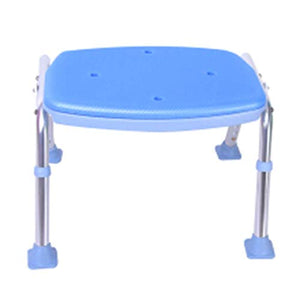 XD Sgabello da Bagno in Lega di Alluminio Ispessimento Sedia da Bagno Vecchio Uomo Doccia Sgabello da Bagno Sgabello da Bagno Sedia Donna Incinta da Bagno con Sgabello in PE Blu e Schienale