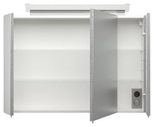Set di mobili da bagno Firenze 90 2 parti grigio cemento e armadio specchio