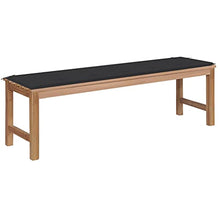 vidaXL Panca da Giardino con Cuscino Antracite 150 cm Legno di Teak