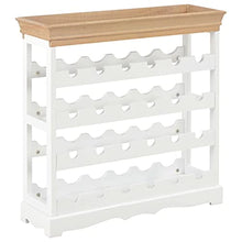 vidaXL Mobile Portavini Design Elegante Senza Tempo Spazioso Funzionale Resistente Solido Cantinetta Portabottiglie MobileBianco in MDF