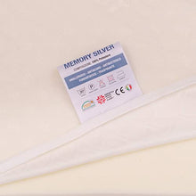 Topper Correttore 160x190cm standard in Memory Foam Alto 6 cm per Materasso Matrimoniale con Rivestimento Silvercare sfoderabile, antibatterico, Ipoallergenico, Lavabile