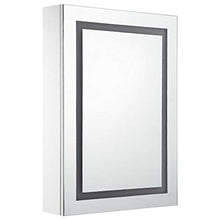 GOTOTOP Armadietto a specchio, moderno, a LED, per bagno, per casa, hotel, bagno, 50 x 13 x 70 cm