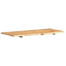 FAMIROSA Piano per Lavabo Bagno in Massello di Acacia 120x55x2,5 cm