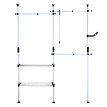 YAN FEI Appendiabiti a Stelo Telaio in Acciaio Rinforzato Armadio Pieghevole Semplice Combinazione Armadio Aperto Guardaroba Top Heavenly Storage Cabinet Portabiti