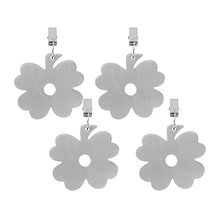 Clip per tovaglia decorativa 4pcs Tovaglia con pendente in acciaio inox per impieghi gravosi in acciaio inossidabile Pesi con morsetti di clip in metallo per Garden Party Picnic Table Covers per la fe